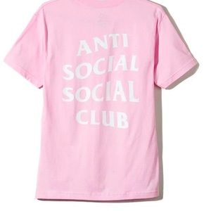 New• Anti Social Social Logo 2 Pink Tee
